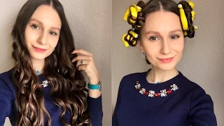 Как накрутить волосы на бигуди - папильотки | How to wind the hair on the curlers