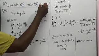 TPDE - Lagrange's linear equation