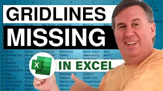 Excel - Gridlines Missing from 1 Range - Episode 1887