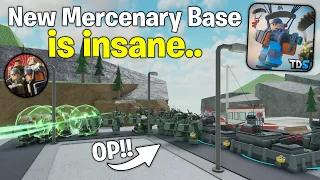 The Mercenary Base is really insane.. A Tower Review.. | Roblox Tower Defense Simulator