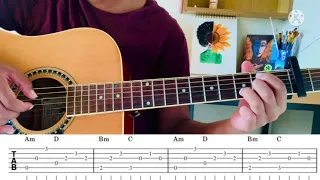 Waves - Mr Probz | fingerstyle guitar tutorial lesson playthrough tabs easy How to play