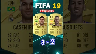 CASEMIRO VS BUSQUETS FIFA COMPARISON #shorts #football #fifa10 #fifa23 #casemiro #busquets #fcb