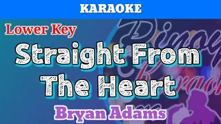 Straight From The Heart by Bryan Adams (Karaoke : Lower Key)