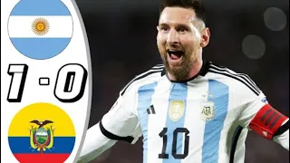 Superbe coup franc de lionel messi match argentine face à équateur