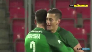 Tomáš Holeš vs Slavia Praha | Gól 9' 0:1