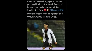 Kevin Schade will sign potential five year and half contract with Brentford in case