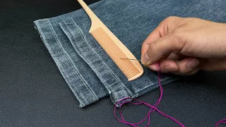 Master Tailor's Invisible and Traceless Method: Alter Pants Length with Ease  ， Life Hacks #tips