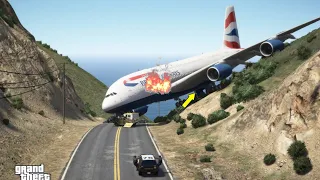 Gigantic Airbus 'A380' Thrilling Emergency Landing at Mount Meadows action movie| GTA 5