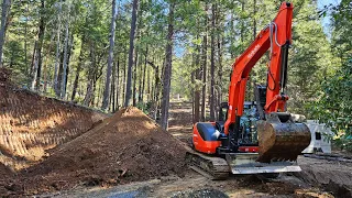 Slopes, culvert and grading with the new Kubota KX080 4