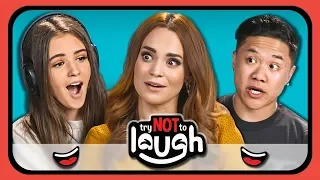 YouTubers React to Try to Watch This Without Laughing or Grinning #18