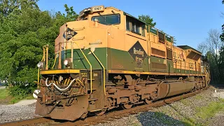 7/6/20 - NS 1067 Reading Heritage Unit leads NS 224 at Centralia, IL