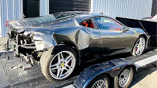 I Overpaid For This CRAZY DAMAGED FERRARI!! - Rebuilding WRECKED Ferrari F430 [Part 1] (VIDEO #85)