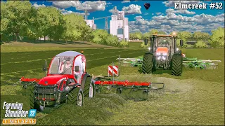 Making Silage Bales. Mowing, Tedding, Raking & Baling Hay🔸Farming Simulator 22🔸Elmcreek #52🔸4K