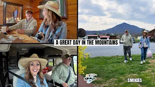 What a FUN DAY in the SMOKIES! Boondocking, Heavenly Roast Coffee, Elvira's Cafe & more!!