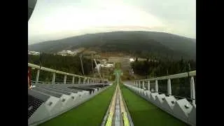 Ski jumping with GoPro in Klingenthal