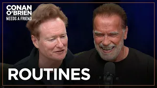 Conan Wants To Work Out With Arnold Schwarzenegger | Conan O'Brien Needs A Friend