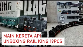 Main Kereta Api Rail King - UNBOXING RAIL KING 19PCS - Merakit Mainan Kereta Api Rail King