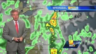 Showers, isolated T-storms this evening