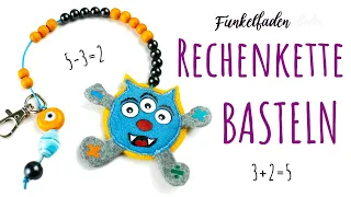 Anleitung Rechenkette basteln - DIY Geschenk zur Einschulung + gratis Plotterdatei / Schnittmuster