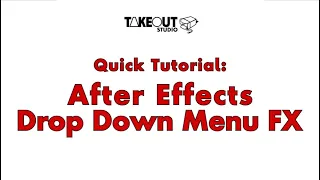 Quick After Effects Tutorial: Dropdown Menu