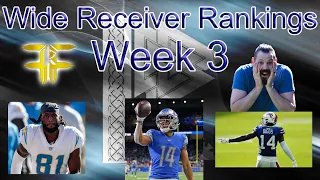 Wide Receiver Rankings + Tiers:  Week 3 Fantasy Football- 36 players for WR1, WR2, and flex options!