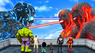 GTA 5 | GTA5 BUT WHATEVER DOUBLE LAVA GOD MONSTER VS TITAN ICE GOD SHINCHAN DRAWS COMES TO REAL LIFE