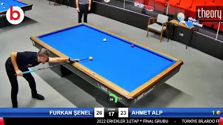 AHMET ALP vs FURKAN ŞENEL | 3 BANT BİLARDO 3.ETAP FİNAL GRUBU 2022 ANKARA | billiards