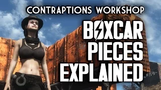 How to Build a Boxcar from Contraptions Workshop - Boxcar Pieces Explained - Fallout 4