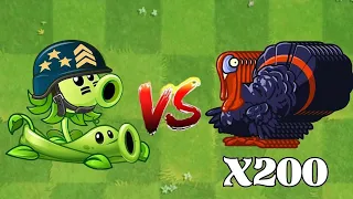 35 Random Pair Plants Team Vs 200 Turkey Zombie Level 10- Who Will Win ?