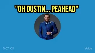 McGregor vs Dustin 'Peahead' Poirier (Twitter Voicenote)