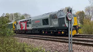 37901 + Caroline + 37418 5Z03 1050 York Parcel Siding - Derby RTC at Ferrybridge 27/10/22