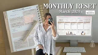 MARCH MONTHLY RESET | budget with me, goal setting + mortgage increase 💰📝