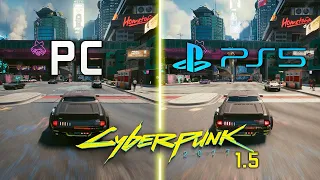 Cyberpunk 2077 PS5 против ПК Сравнение графики