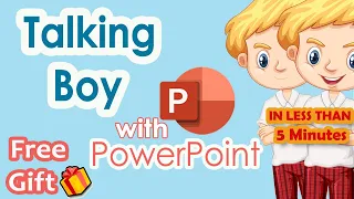 How-to create a Talking Boy with PowerPoint in 5 minutes | Mouth Animation #Tutorial #5minutecrafts