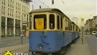 Tram Munchen  Sonderfahrt mit alten Trams durch Munchen 7 11 1997