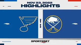 NHL Highlights | Blues vs. Sabres - November 23, 2022