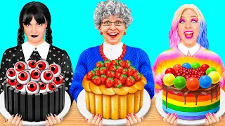 Wednesday vs Büyükanne Yemek Yapma Mücadelesi | lezzetli Tarifler TeenChallenge