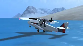 Landing a Seaplane with GEARS DOWN in Water Turboprop Flight Simulator!