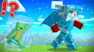 ICE DRAGON Armor Speedrunner vs Hunter in Minecraft - Maizen JJ and Mikey