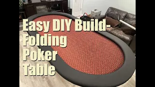 DIY, full-size FOLDING poker table! Cup holders solution is amazing.