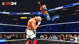 AJ Styles vs. Cody Rhodes - WWE Smackdown | WWE 2K24