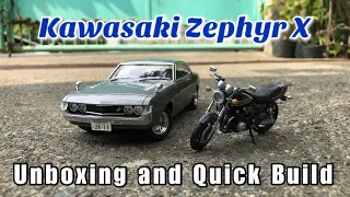 1:24 Scale Ftoys Kawasaki Zephyr X Volume 3 No. 7 | Unboxing and Quick Build | Scale Model Kit