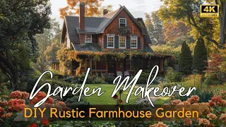 Transforming Frontyard & Backyard Retreat: DIY Rustic Farmhouse Garden Makeover & Landscape Design