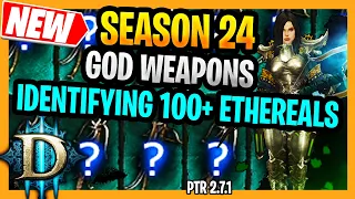 Diablo 3 Season 24 Ethereal Identifying 100+ (Best Rolls God Items) PTR SEASON 24 Diablo 3 (DH Test)