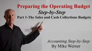 Operating Budget Preparation Step-by-Step, Part 1-Sales & Cash Collections Budgets, by Mike Werner