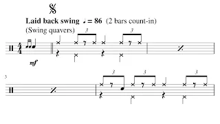A slow jazz drum chart - “Slip and Slide” - PLAY ALONG