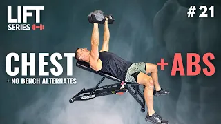 30 Min CHEST AND ABS DUMBBELL WORKOUT | Follow Along