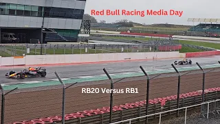 Oracle Red Bull Racing RB1 Flying Laps With RB20 Race Start During Media Day Max Verstappen