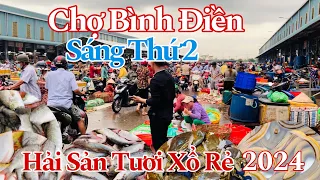 Chợ Bình Điền - Sáng Thứ 2 Mưa Lớn Vắng Người Hải Sản Xổ Rẻ Bất Ngờ | 20/5/2024