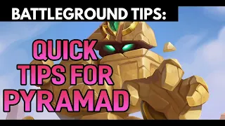 Quick  Hero Tips: Pyramad | Hearthstone Battlegrounds